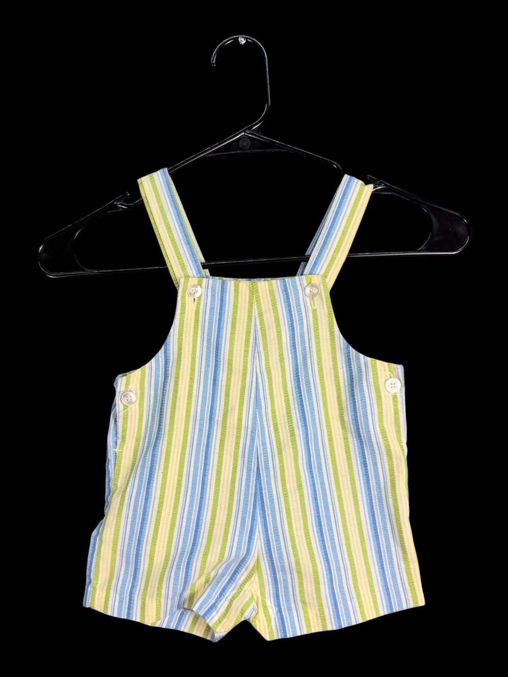 Vintage Health-tex Baby Striped Shortall Romper 18 Months
